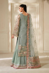 3-PC Unstitched Embroidered Organza Chantelle By Baroque | CH14-06